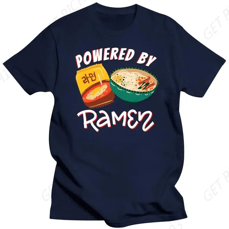 Powered By Ramen Noodles And Boba Instant Ramen T Shirt Pure Cotton Tee Unisex Soft Comfortable