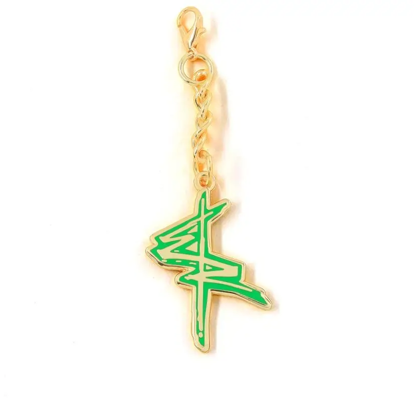 Punk Edgerunners Logo Keychain Double-Sided Sci-Fi Anime Keyring Peripheral Fans Gift Cosplay Collect Souvenirs