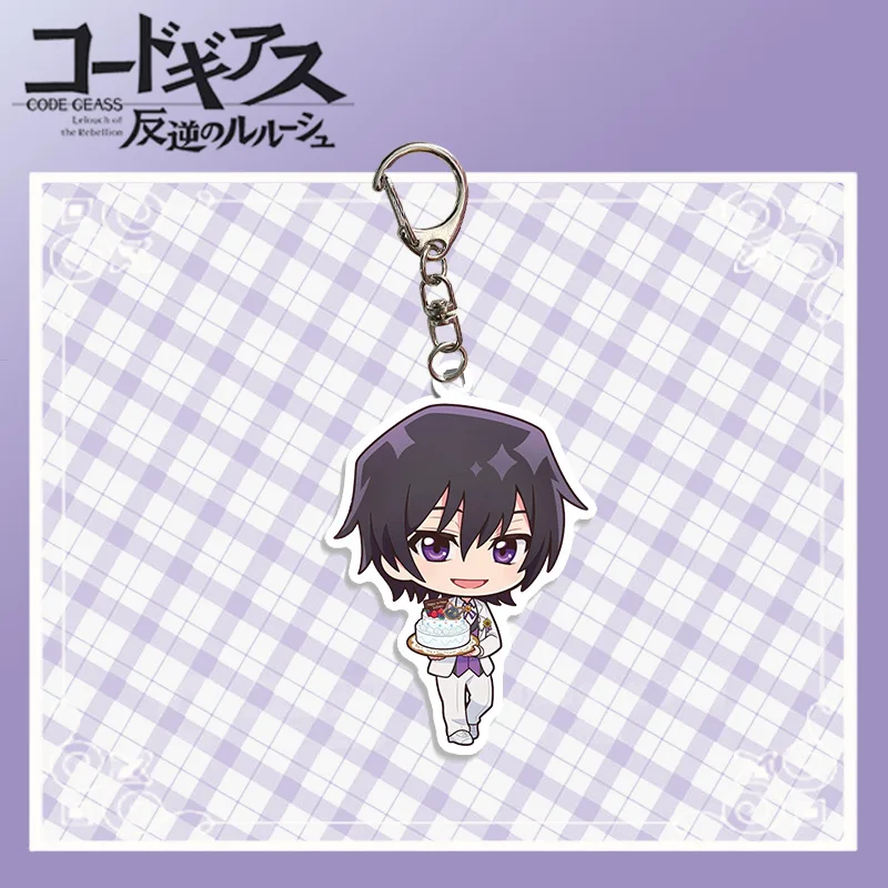 Anime Code Geass Acrylic Keychain  Model  Lelouch Lamperouge, C.C, Kallen Stadtfeld, Suzaku Kururugi Figure Goods Collection