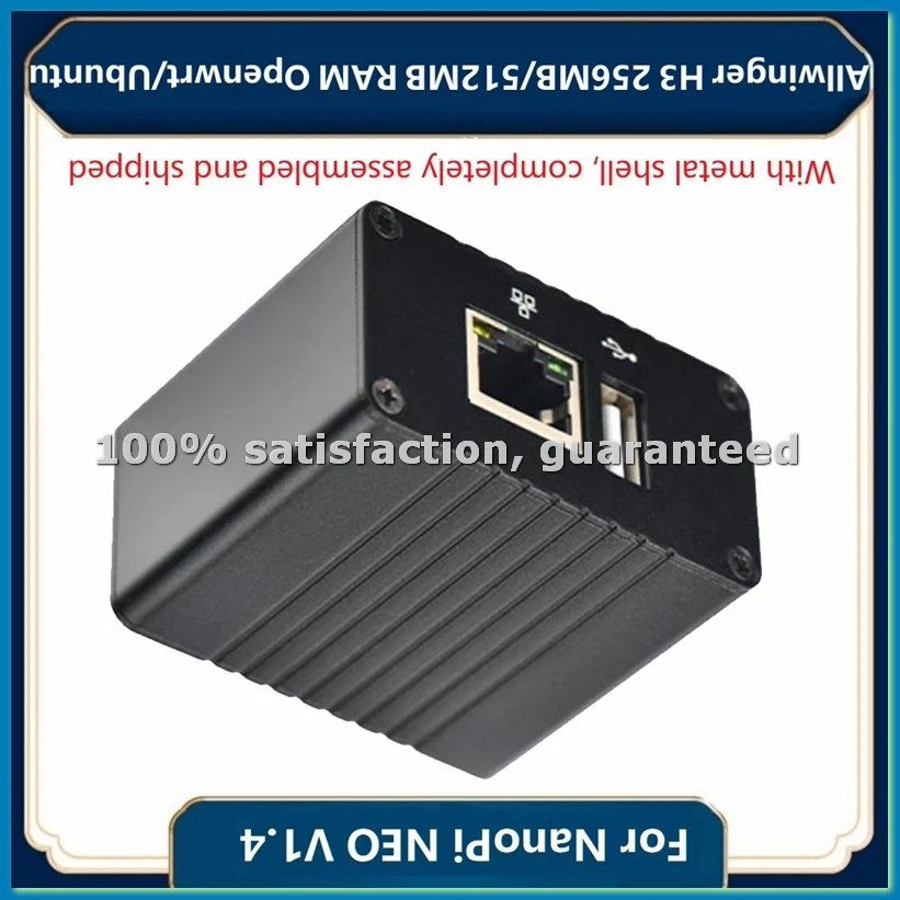 For NanoPi NEO Development Board+Heat Sink+Metal Case Kit Allwinner H3 Quad Core 512MB RAM Openwrt/LEDE Complete Machine-VVNB