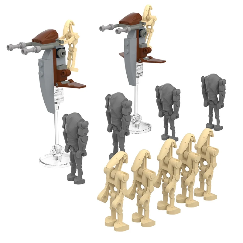 جديد هجوم الحرفية معركة Droids بناء نموذج ستار الجيش MOC كتل مجموعات ألعاب إبداعية حلية هدايا للأطفال الأولاد الكبار 189 قطعة
