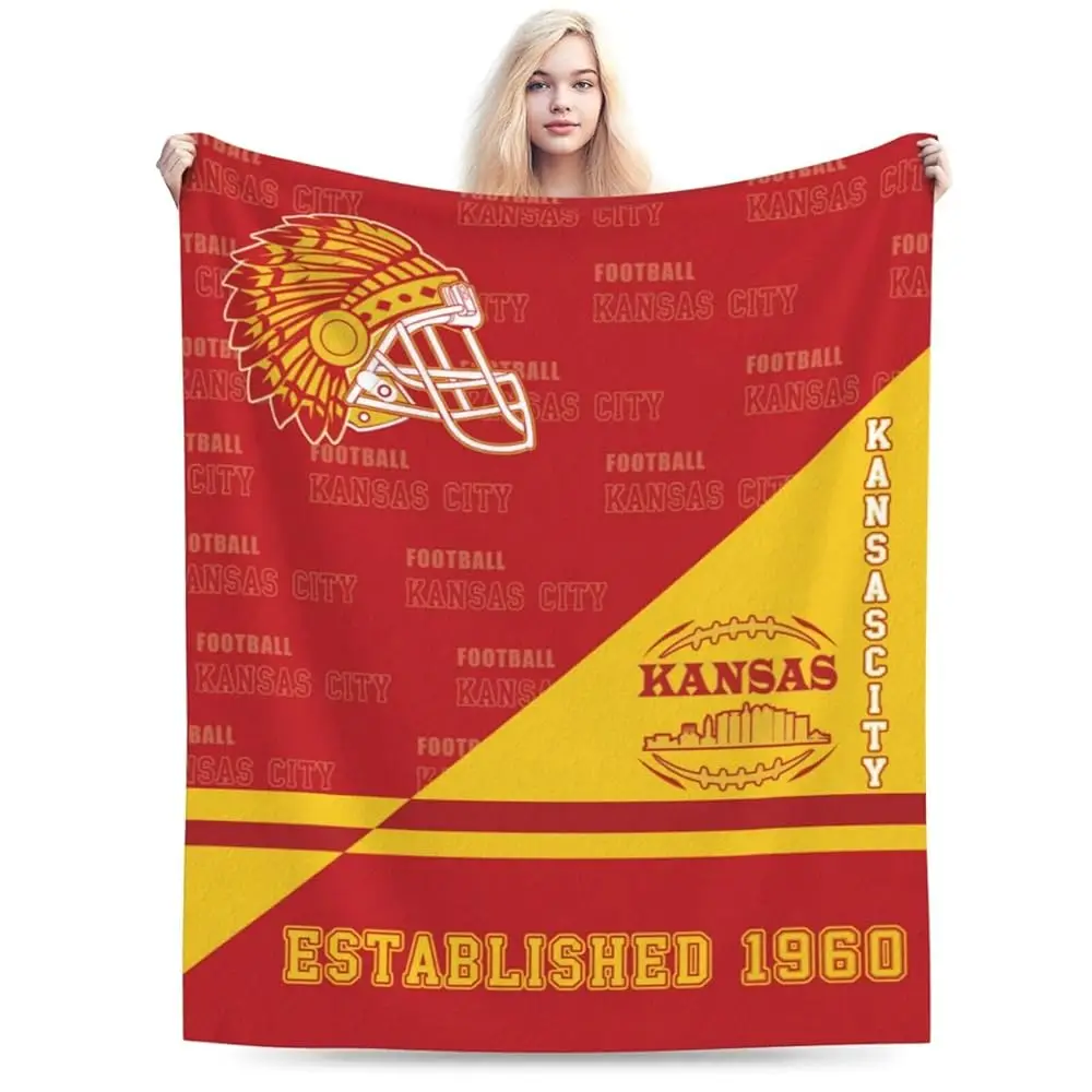 

I Fans Gifts Football City Flannel Blanket For Men Lightweight Cozy Blanket For Home Sofa And Outdoor Style2 60X50In