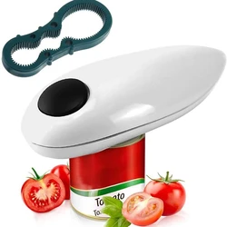 (NoBattery)White Kitchen soft edge Can Opener Multifunction Plastic Opener Tools Safety smooth jar bottle opener Electric Gadget