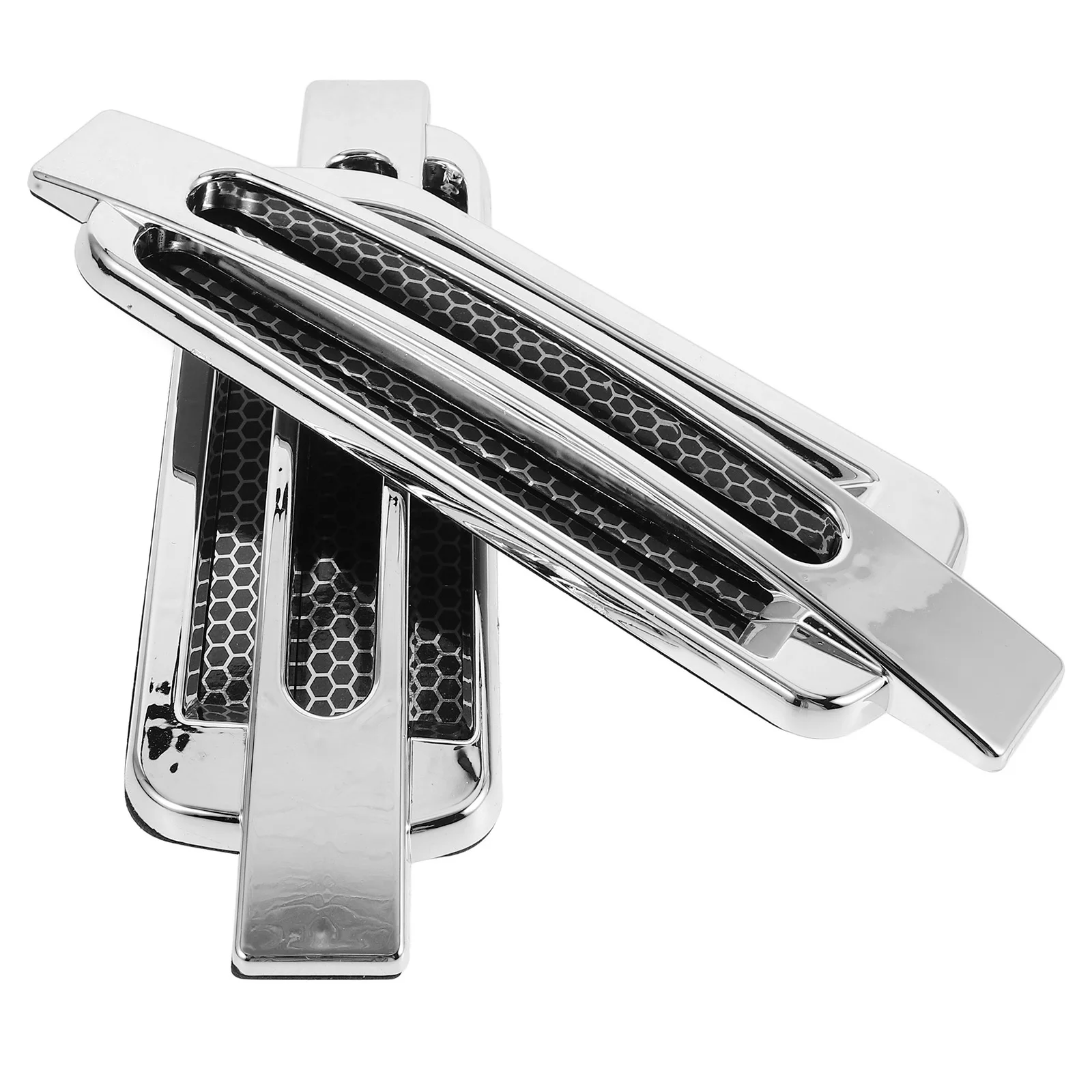 

1 Pair Universal Car Side Mesh Vent Decals Waterproof Dustproof Car Air Intake Decoration Sticker For Cars Hood Side Window Area