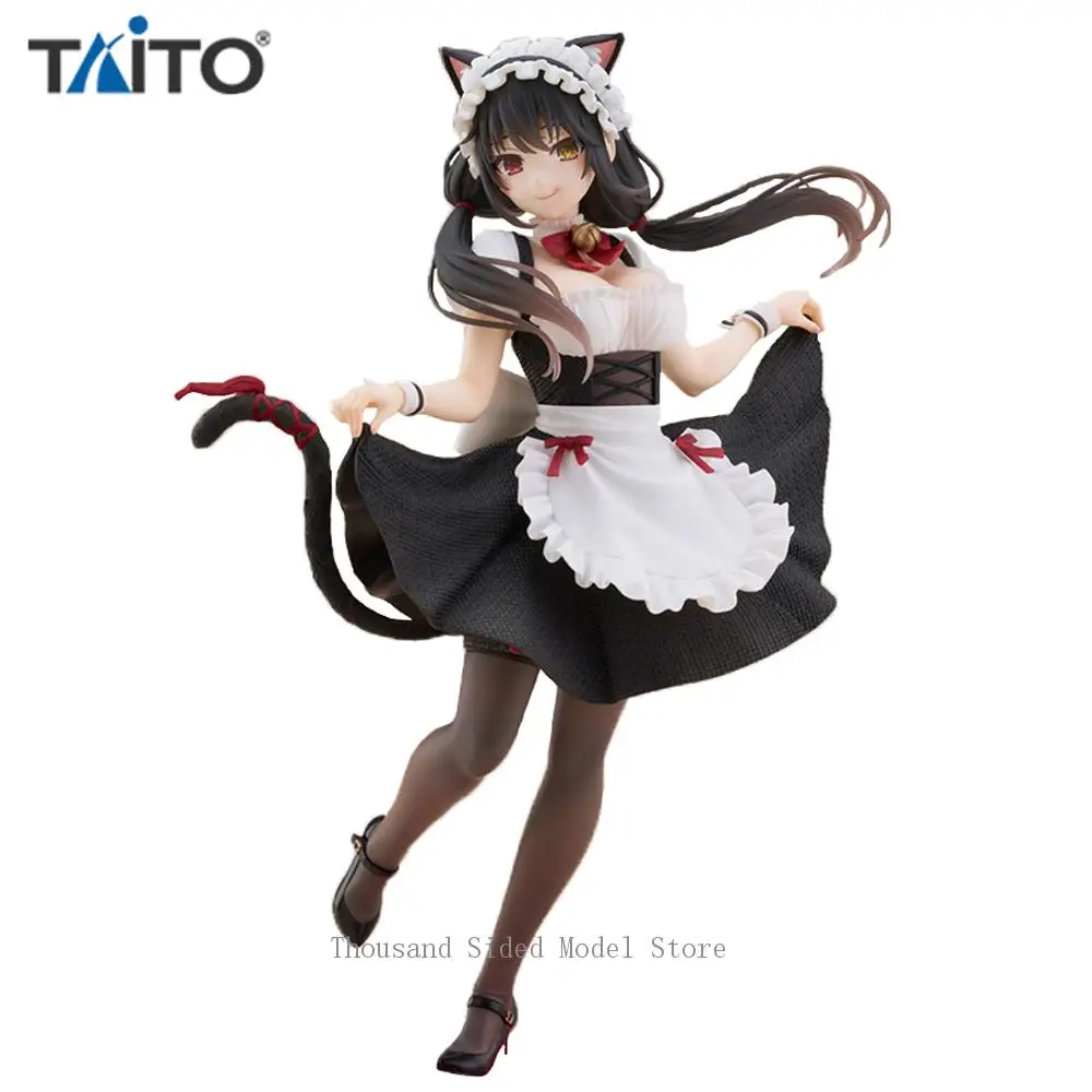 

IN Stock Original TAiTO Coreful DATE A LIVE V Tokisaki Kurumi ( Nekomimi Maid Ver. ) 18Cm Action Figure Model Collectible Toys