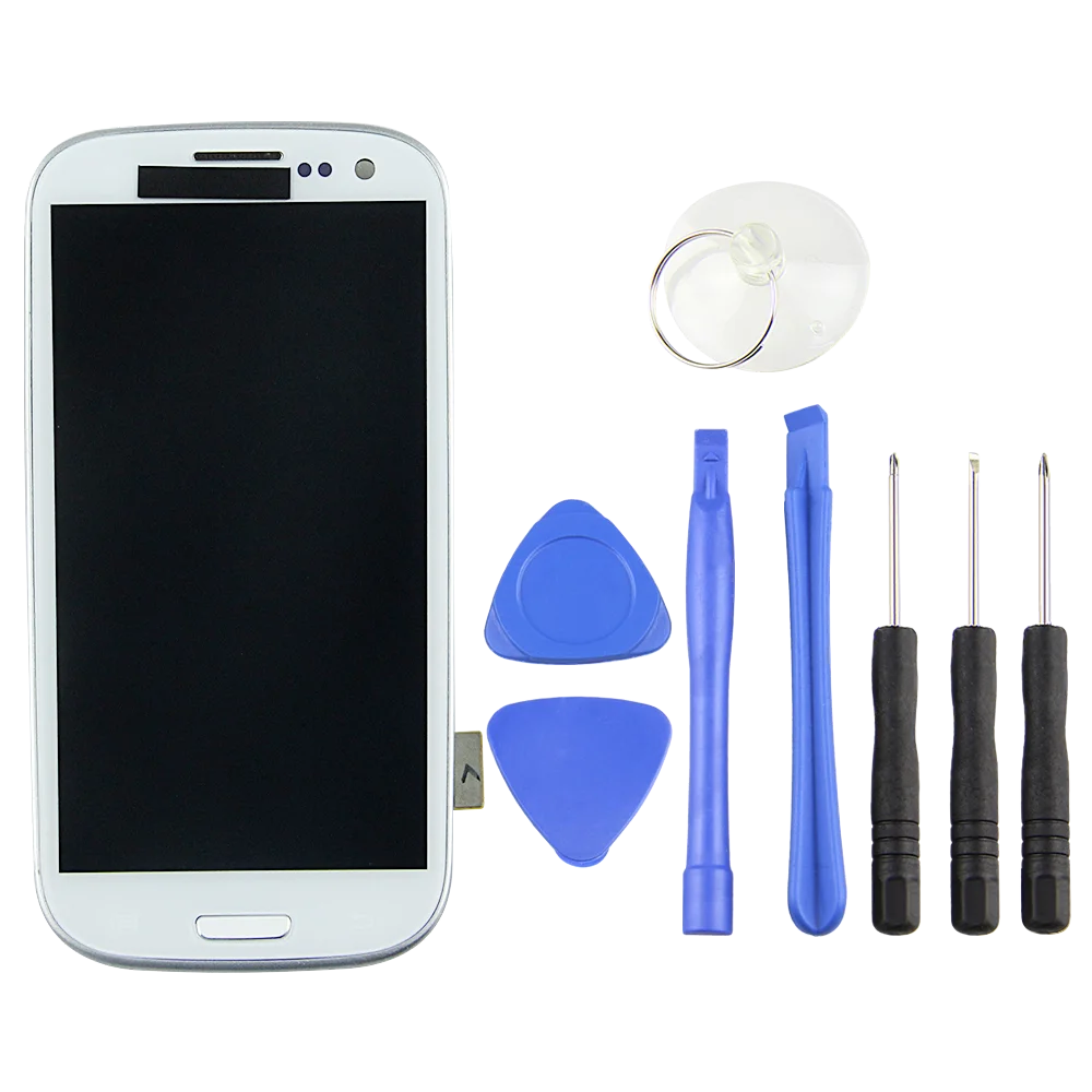 For Samsung Galaxy S3 I9300 LCD Display Digitizer Touch Screen Assembly With Frame