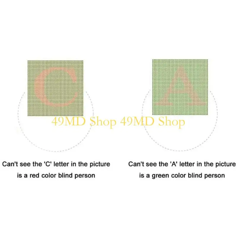 49MD Glasses for People with Red-green Color-blindness Daltonism and Color Weakness Half Frame 2-sided Coating Lenses