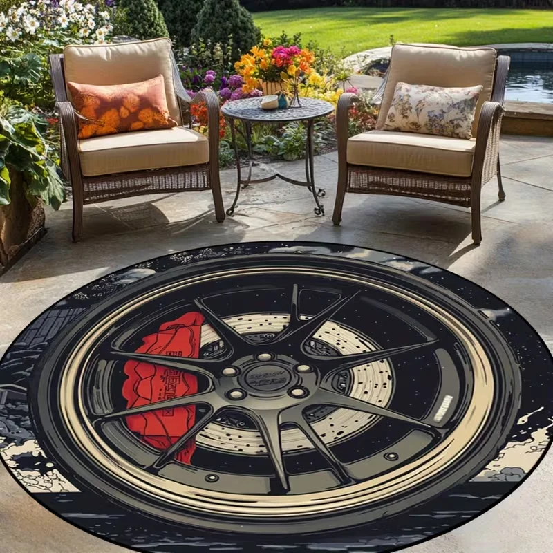 1pc Car Wheel Design Carpet Ma - Home Toilet Bathroom Design recension och pris