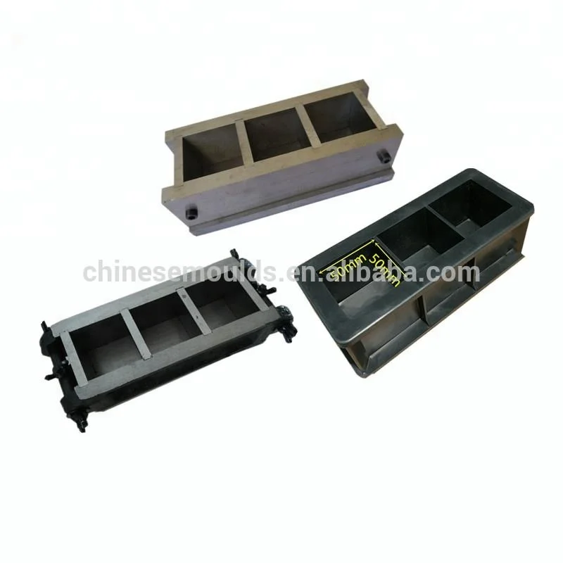 50mm Cube Hardened Steel Mortar Three Gang Mould