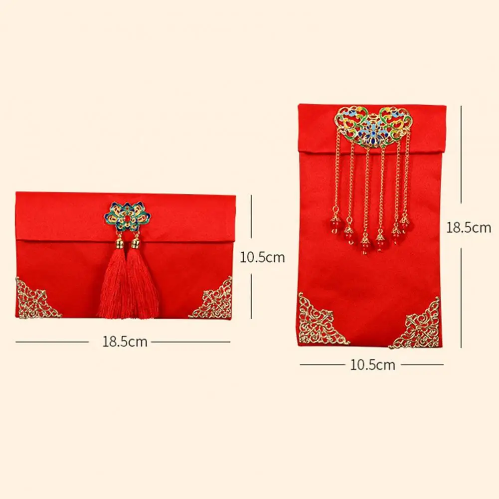 Envelope vermelho sofisticado com toque festivo, bolsa de dinheiro da sorte, engroçado e elegância, ano novo