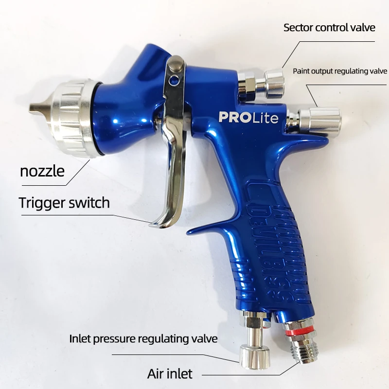 Devilbiss Prolite Lvmp Spray Gun Professional Paint Spray Gun Blue Paint Gun Water Based Automotive Guns Car Painting Tools