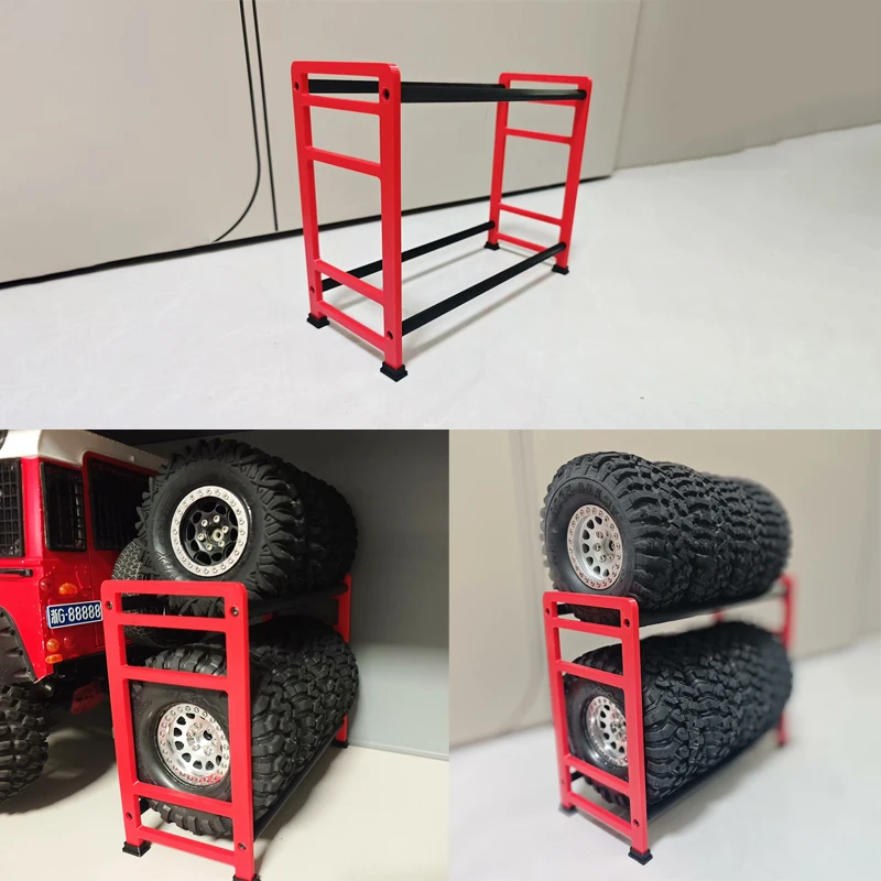 

Tire Storage Rack Tire Bracket Stable and Durable Storage Rack for 1/10 RC Crawler Car Traxxas TRX4 AXIAL SCX10 RC4WD DIY Parts