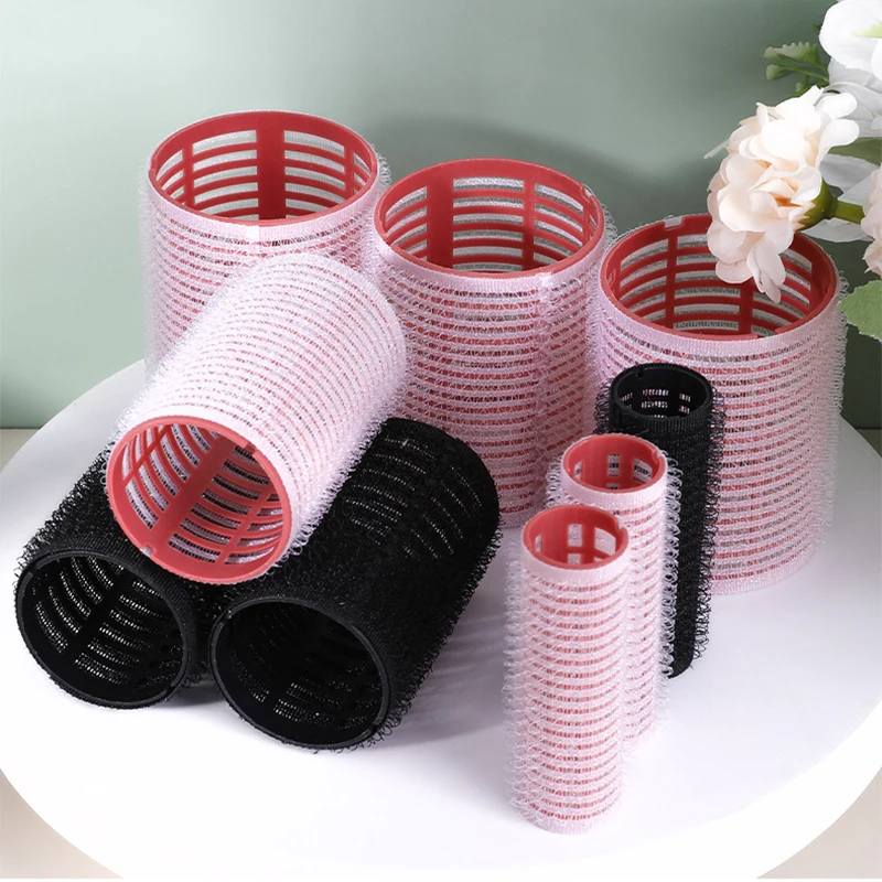 6Pcs Hair Rollers Self Grip Heatless Hair Curler Different Size No Heat Self-adhesive Curling Hairdressing Styling Tool