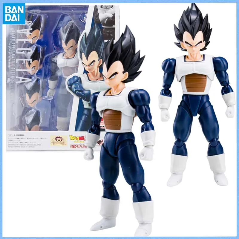 

Bandai Genuine Vegeta-old battle suit SHF Dragon Ball Anime figure Movable toy Anime Peripheral Action Figures for Collectors