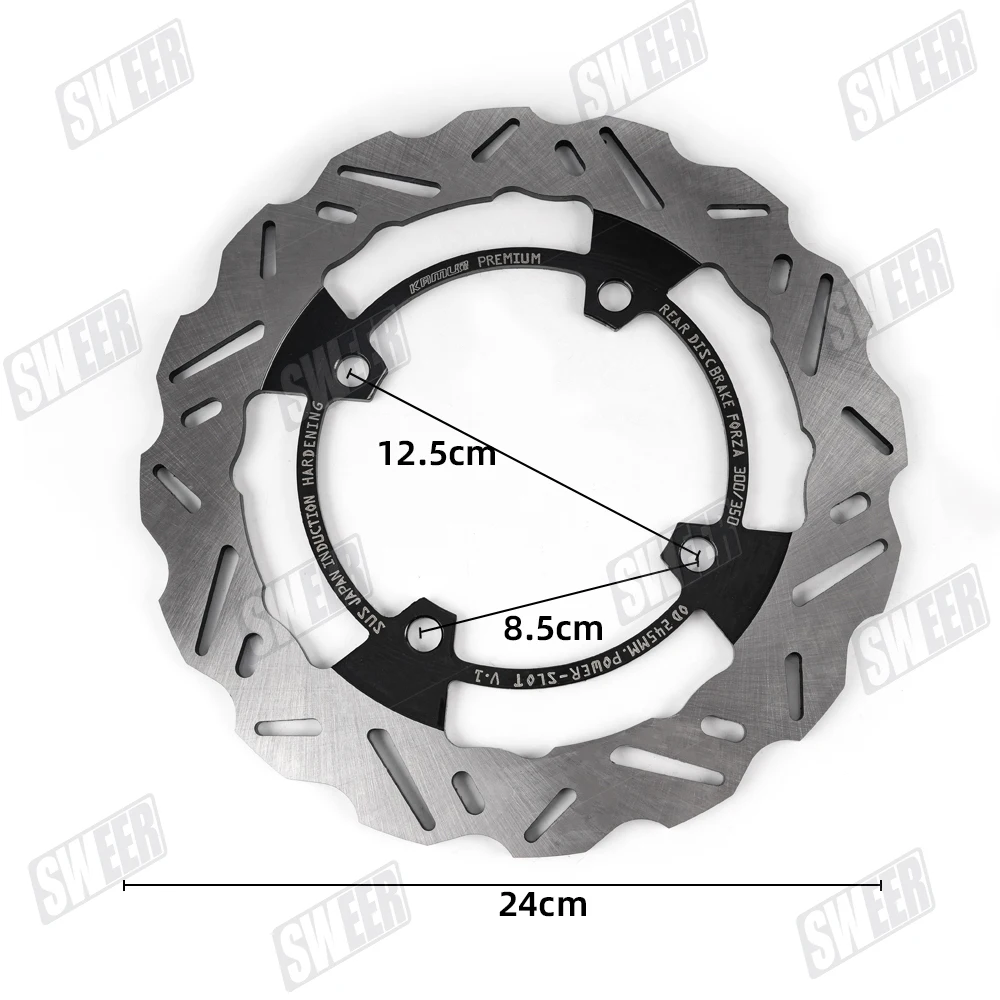 Motorcycle Rear Brake Disc Diameter Of 245mm Suitable For Honda FORZA350 2020-2026 Brake floating Disc Calipers Adapters Parts