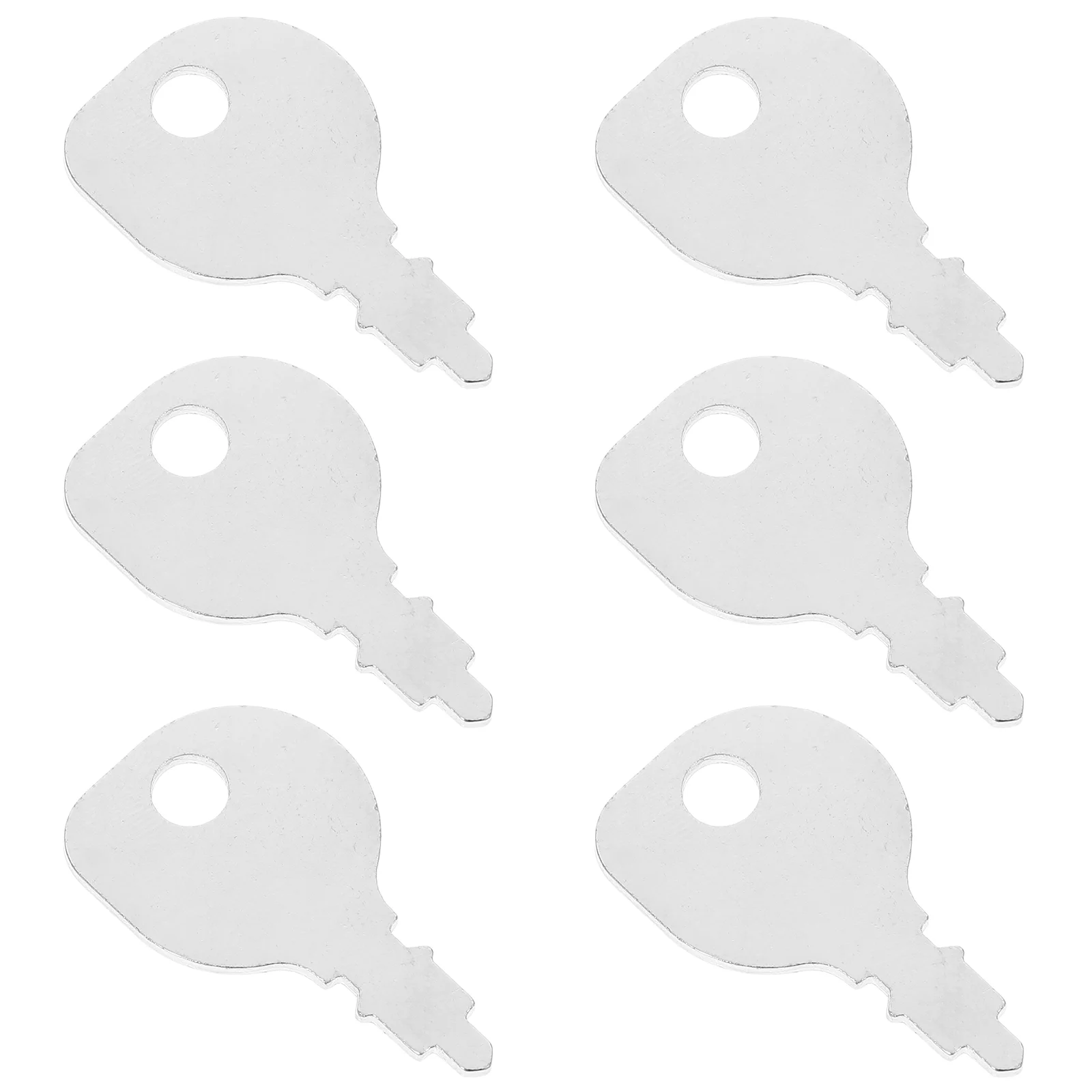 6 Pcs Tractors File Cabinet Key Replacement Lawn Mower Ignition Universal Iron Lock Construction Machinery Keys