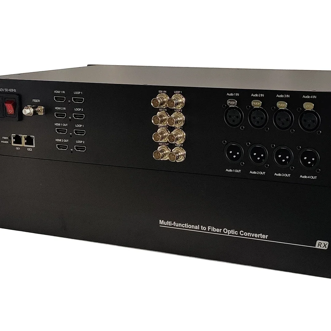 In stock Multi-Functional SDI/HDM-I/XLR to Fiber Optic Converter with Ethernet