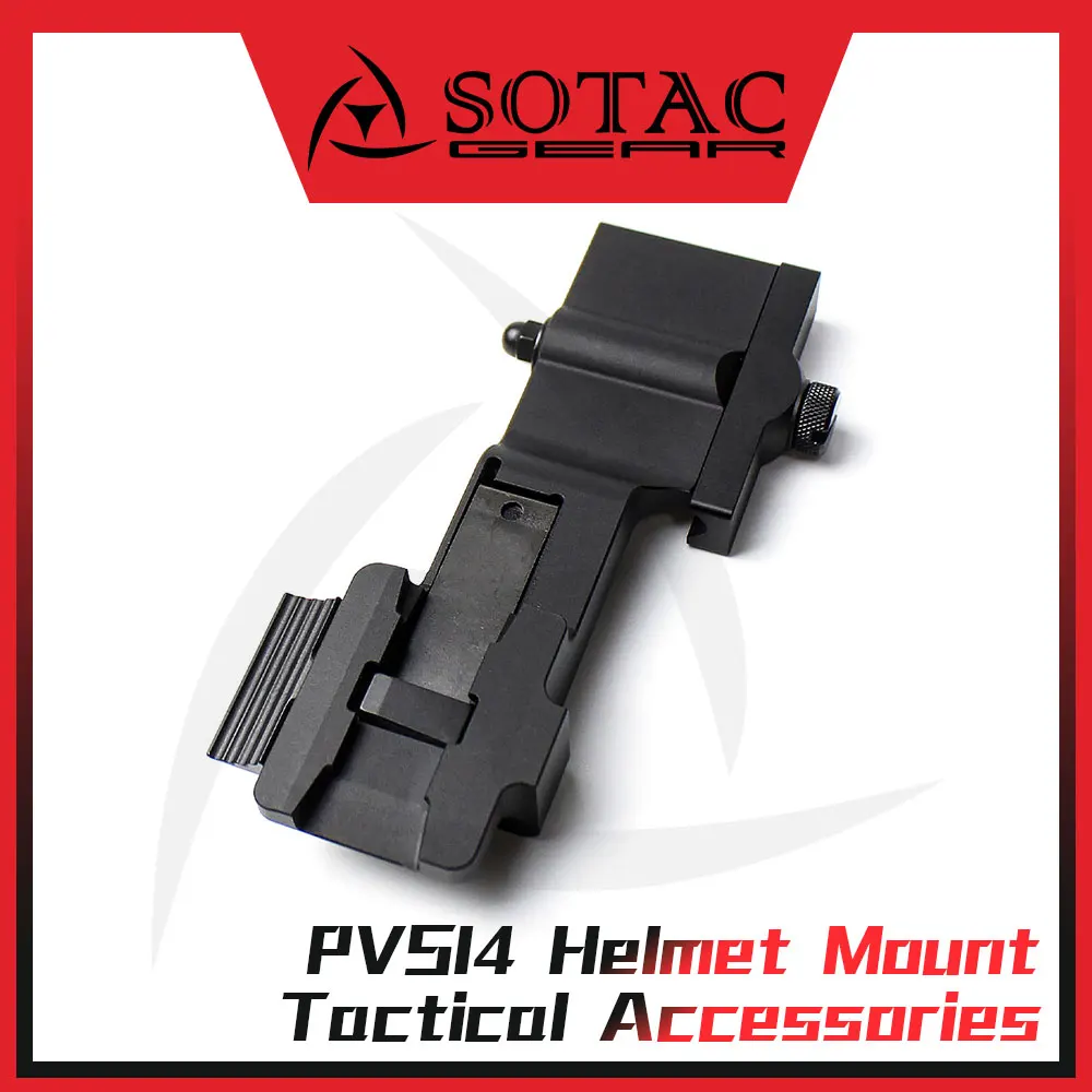 

SOTAC Tactical Metal PVS-14 Night Vision Mount Adapter Monocular Sights Bracket Helmet Mount Kit Hunting Accessories