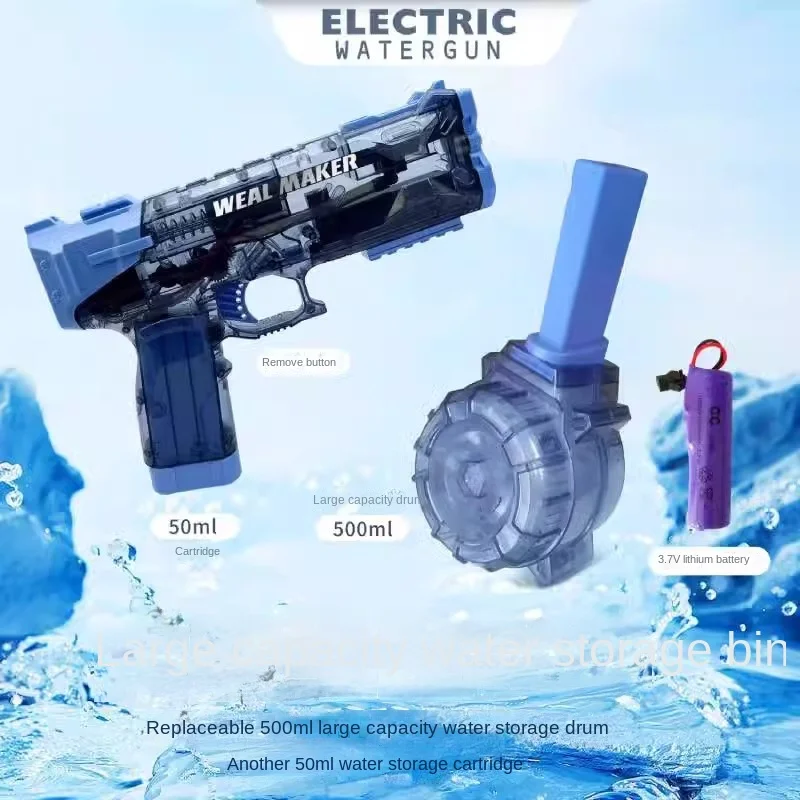 New Automatic Rifle Ice Blast Children\'s Electric Water Gun Toy Glock Continuous Firing Range Large Capacity Water Gun