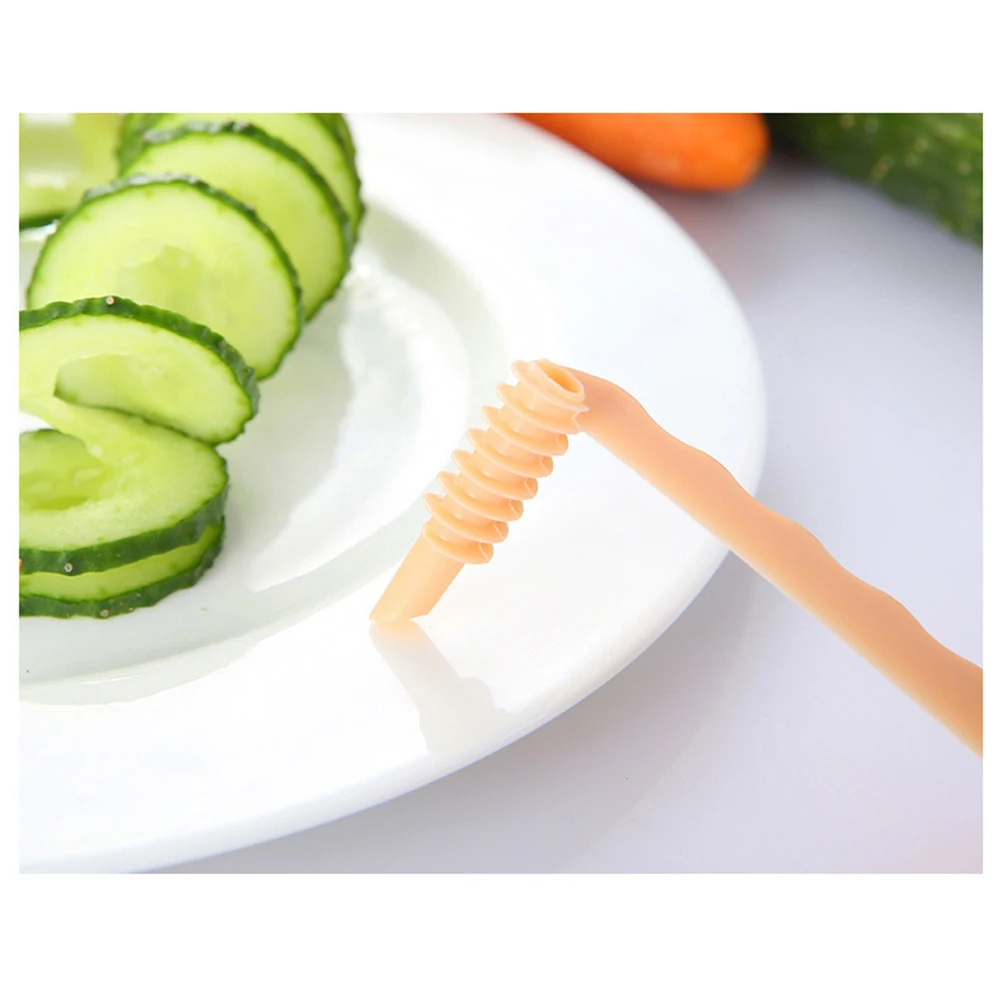 

Spiral Slicer Vegetable Fruit Cutter Kitchen Tools ABS Material Easy Clean Safe Use Decorative Dishes Carrot Cucumber Slices