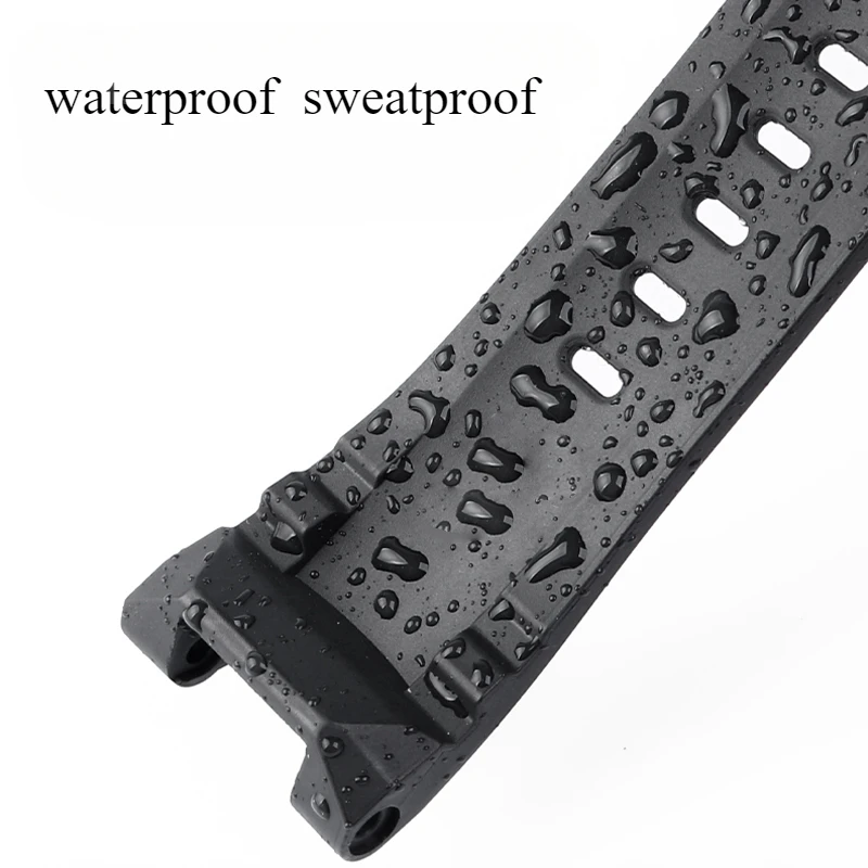 Легкий черный силиконовый ремешок для часов Casio, ремешок для часов G-Shock Steel Heart Series, вогнутый интерфейс, безопасная пряжка 26x14 мм