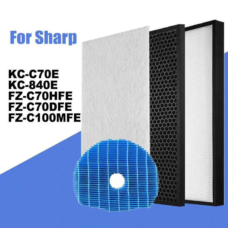 HEPA filter FZ-C70HFE Carbon filter FZ-C70DFE Humidifying Filter FZ-C100MFE Suitable for Sharp KC-C70E KC-840E Purifier