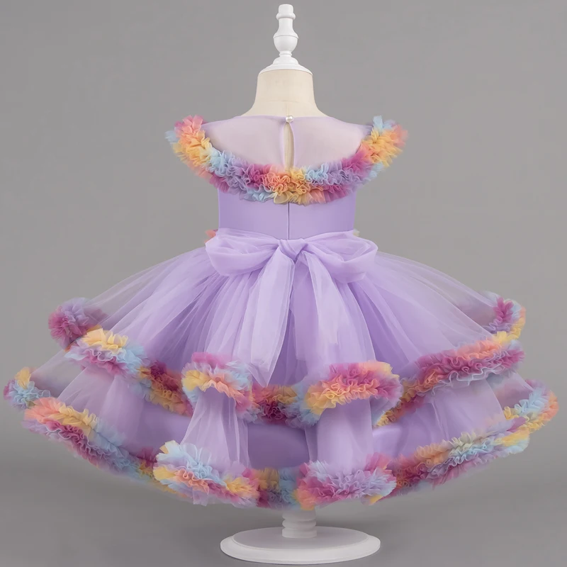 Fashion New Kds Girl Princess Dress Lace Sleeveless Party Dress for Girl Summer Children's Girls Evening Dress 1-7 Years