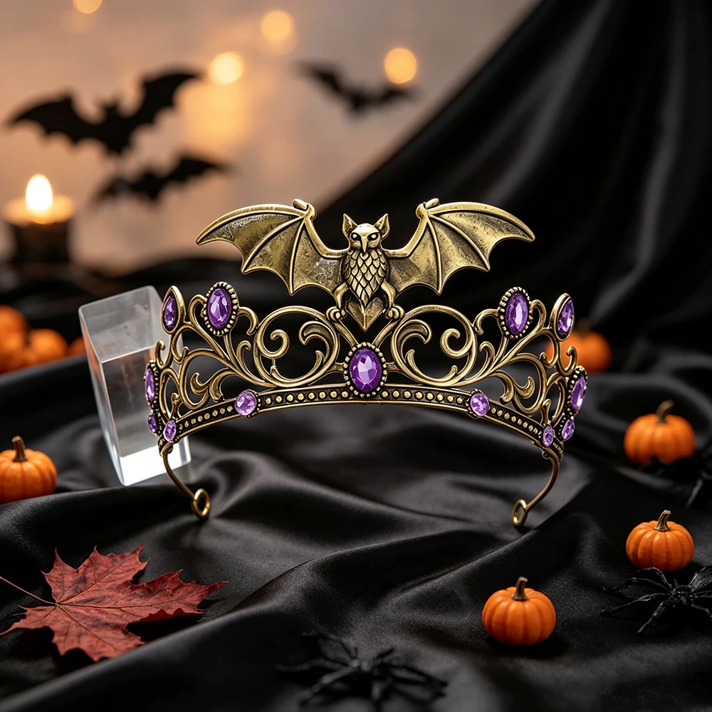 1pc Halloween Gothic Bat Tiara - đánh giá và giá Women Queen Fashion