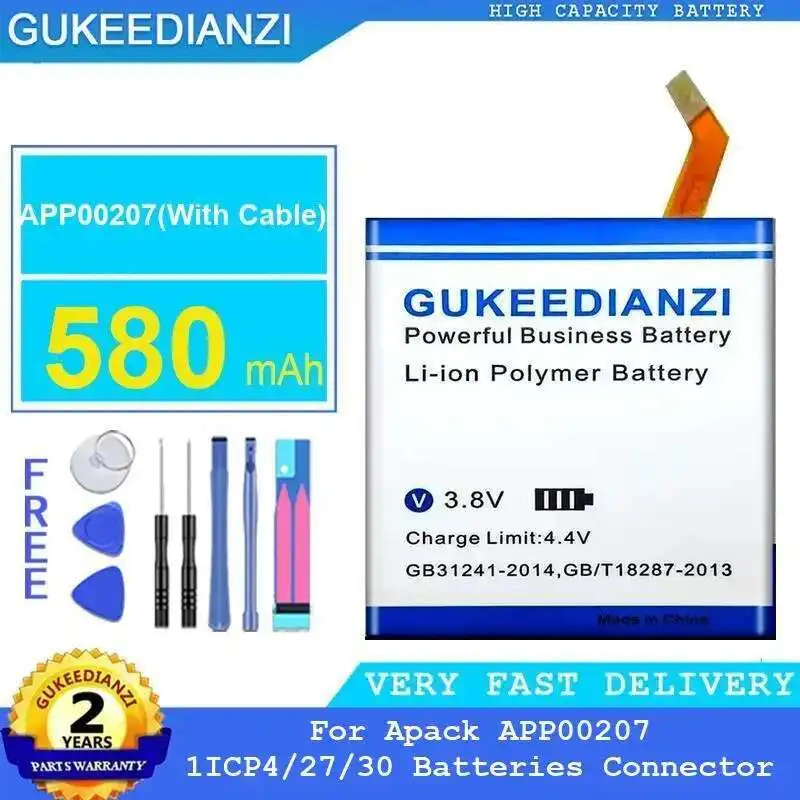 

APP00207 With Cable For Apack 1ICP4 27 30 Batteries Connector Durable 580Mah Safe Watch Battery