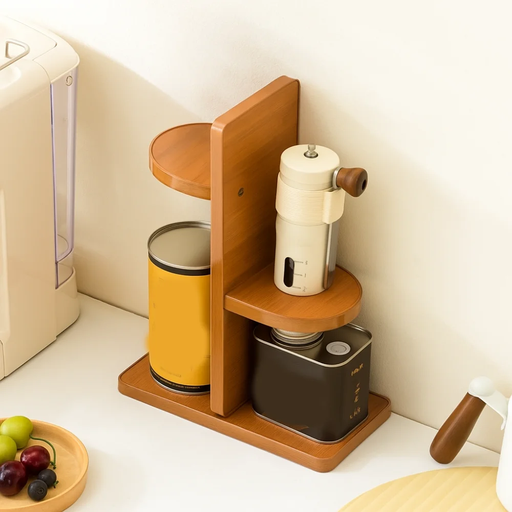 

Durable Large Capacity Spice Storage Rack Space Saving Decorative Cup Holder Anti-drop Cosmetic Storage Tray Bathroom