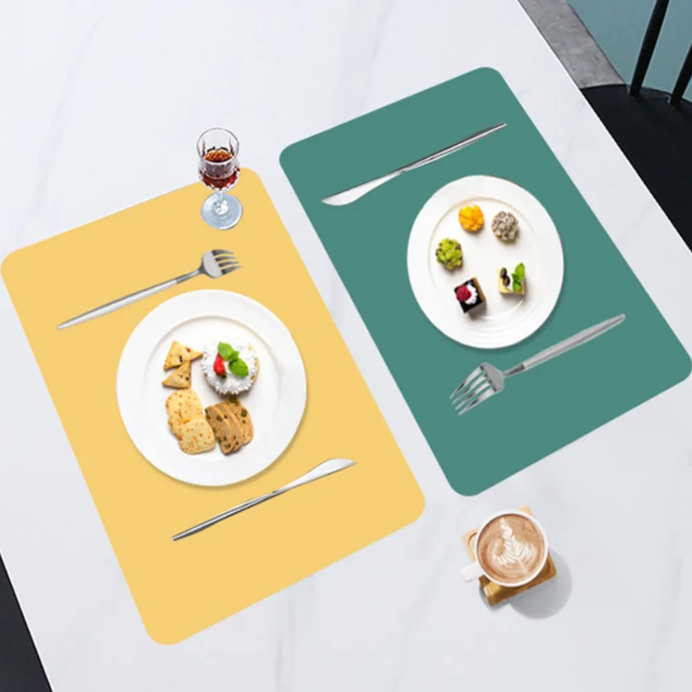 Silicone Placemats Set of 1/4/6/10 Food-Grade Non-Slip Kitchen Countertop Protectors Baking Mat Dishwasher Safe Table Mats