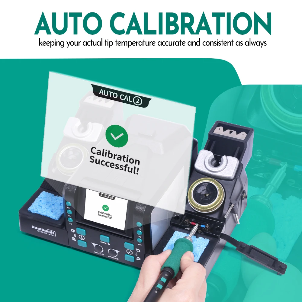 YIHUA 982D-II C210 C245 Precision Soldering Iron Station for SMT SMD Micro Component Rework Station with Auto Calibration