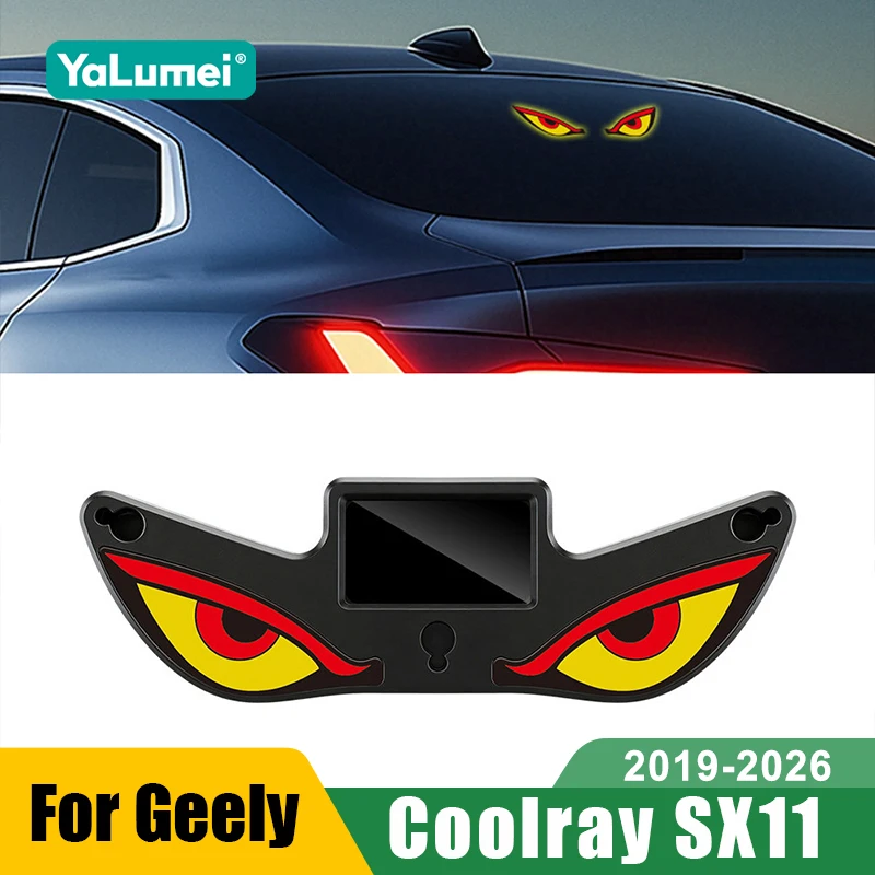 For Geely Coolray SX11 2019 2020 2021 2022 2023 2024 2025 2026 Car Solar Powered Car Neon Light Devil Eye LED Accessories
