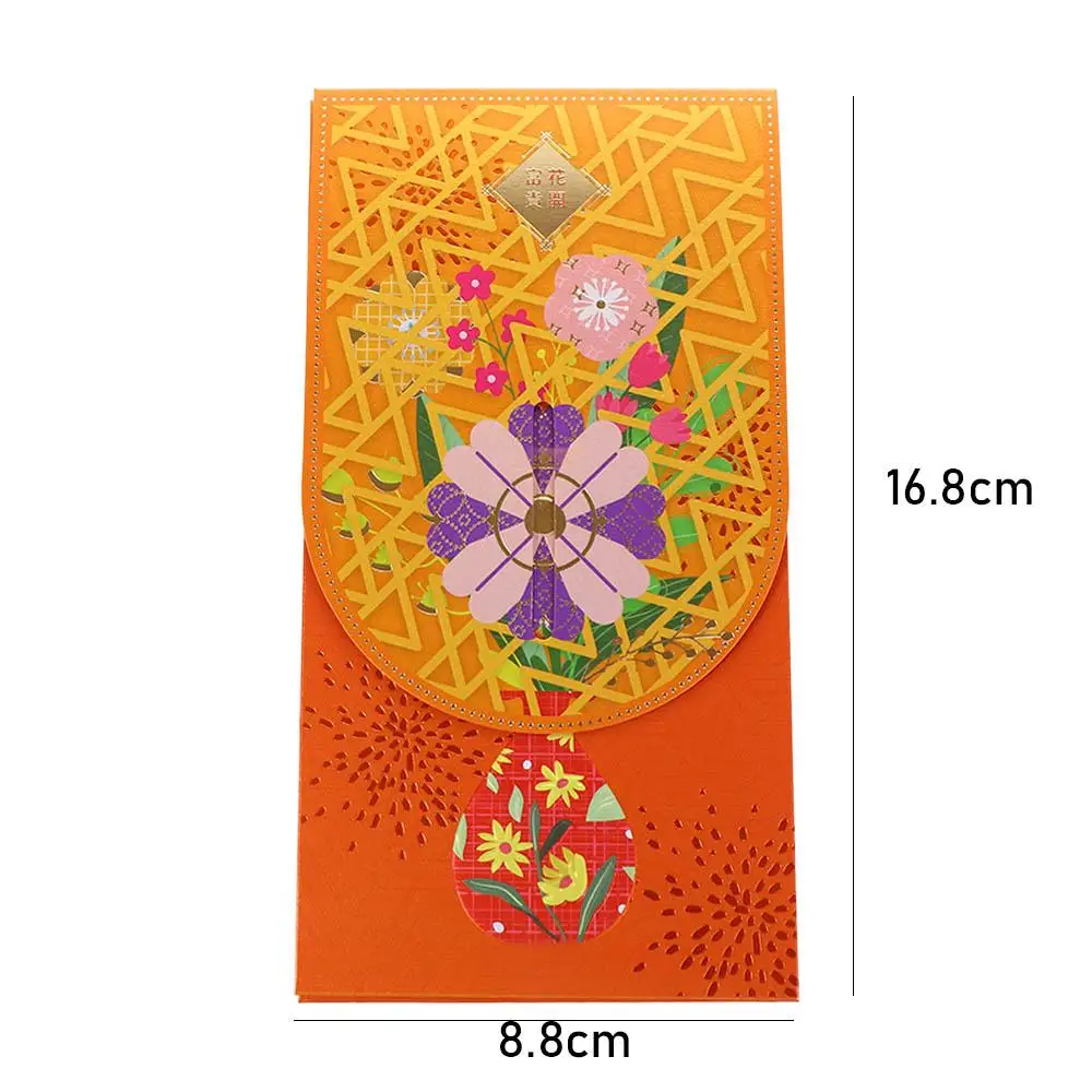 Spring Festival Supplies Hongbao Stationery Supplies Money Packing Bag Red Envelope Flowers Paper Envelopes Red Envelope