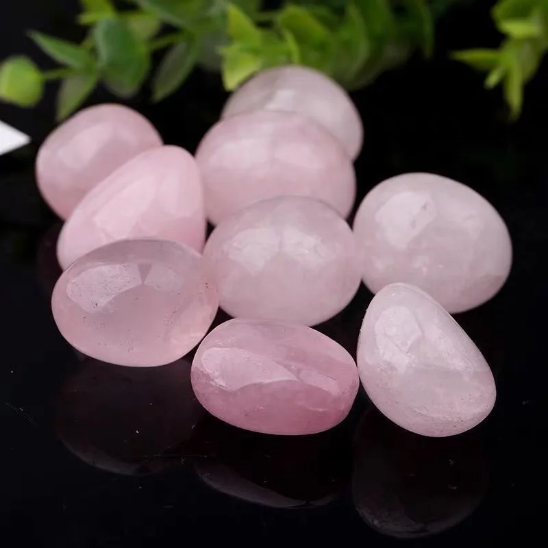20-30mm Natural Crystal Tumbled Healing Stone Rock Black Rose Quartz Tumbled Stone for Decoration