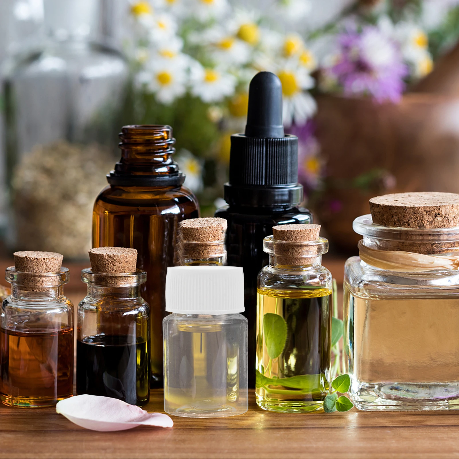 

10 Pcs Plastic Bottle Liquid Display Laboratory Sample Bottles Chemical Containers Travel