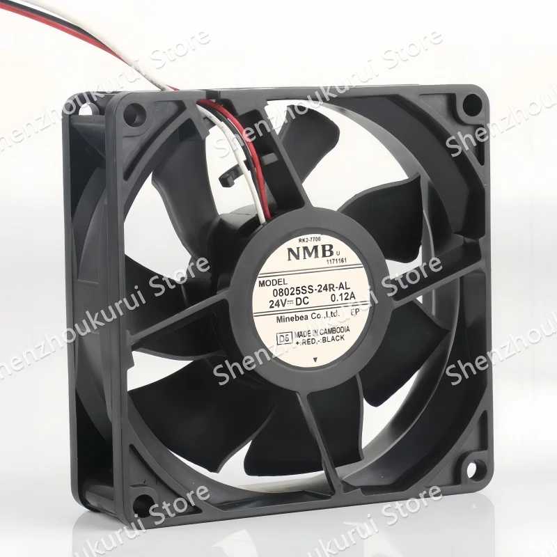 80X80X25MM New original NMB 5V 12V 48V DC24V 0.12A AC EC 8025 Ultra-quiet durable inverter 3-wire 08025SS-24R-AL 8CM cooling fan
