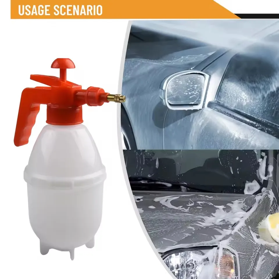 0.8L-1.5L pote de spray de pressão de lavagem de carro bomba de limpeza automática pulverizador pressurizado garrafa de spray fe