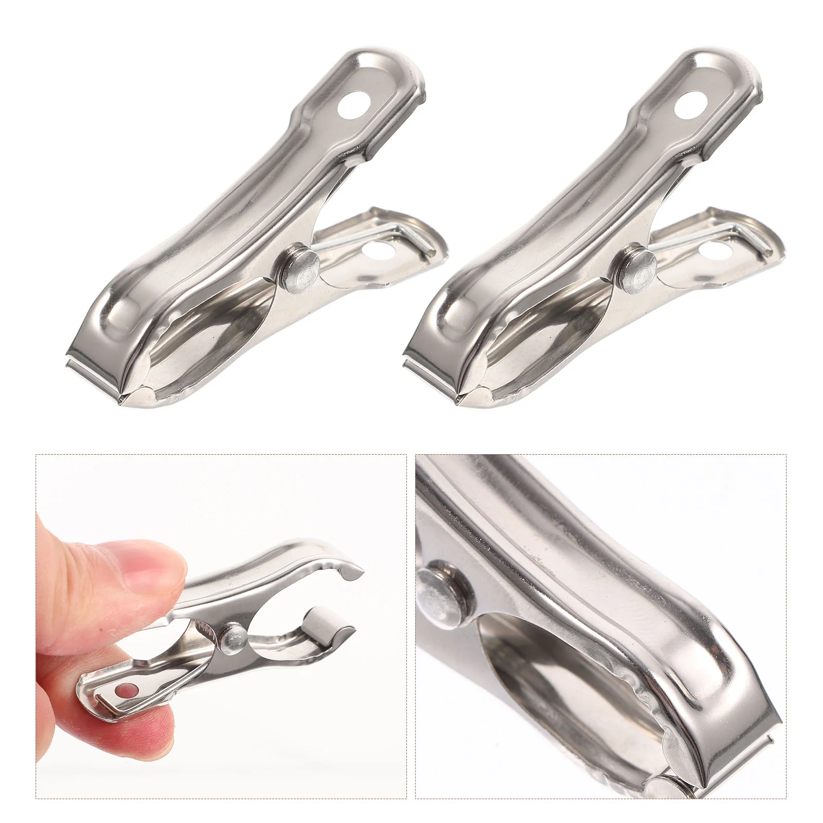 

40 Pcs Plants Stainless Steel Greenhouse Clips Clothes Metal Outdoor Fixing Garden Photo Silver