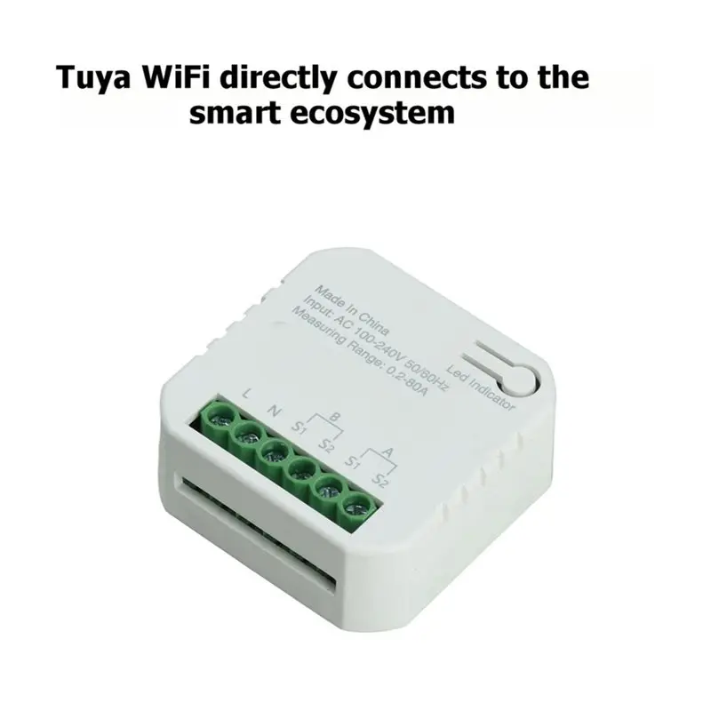 【HOT A69Z!】For Smart Life Alexa And Google Assistant Enabled Tuya Wifi Electricity Meter 2.4Ghz Wi-Fi AC 100-240V