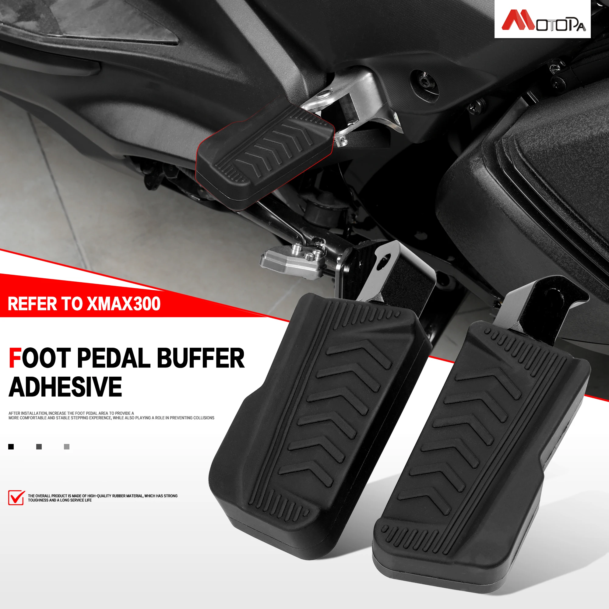 Motorcycle Footrest Footboard Rear foot protection rubber sleeve anti-collision rubber For XMAX300 XMAX 300 2025 NMAX155