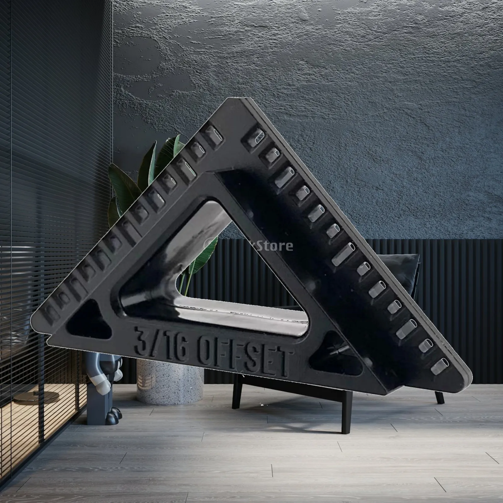 Plastic Window Casing Device Trim Spacer Gauge for Door Tool with Offset Markings for Carpenters