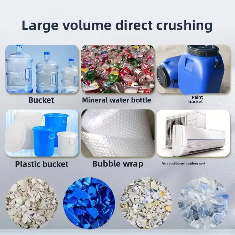 New Large Industrial Big Mouth Crusher Powerful Barrel Material Plastic Basket Wood Feed Shredder
