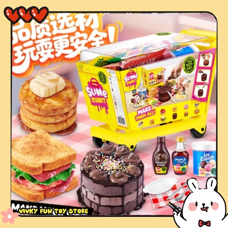 Diy Mystery Box Slime Mart Fidget Toy Blind Box Slime Pizza Burger And Donut Diy Baking Festival Gift