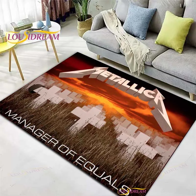 HEAVY-METAL-BAND-M-METALLICA UnSlip Carpet for Bedroom Living Room Playroom Sofa Rug,Kitchen,Door,Prayer Floor Mat Gift Alfombra