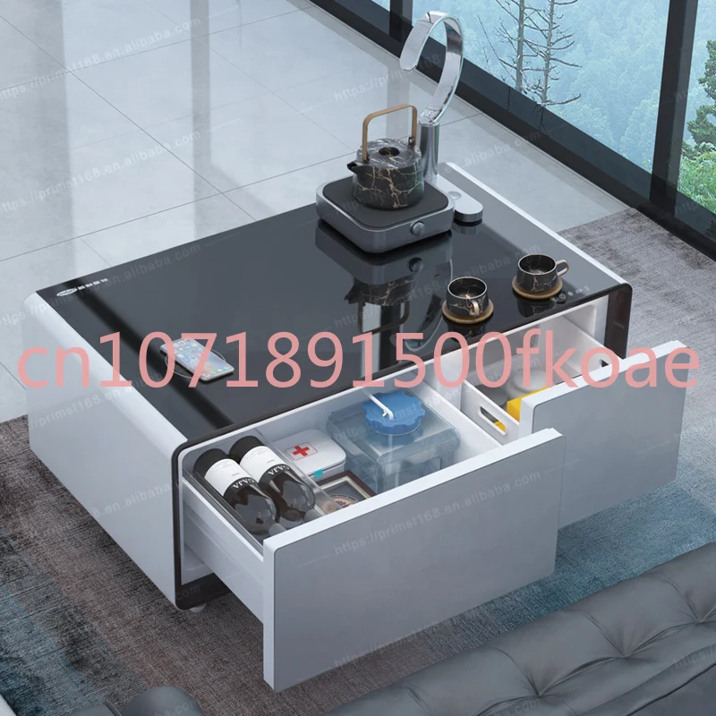 Smart Coffee Table Smart Refrigerator with Wireless Charging Multifunctional Small Refrigerator Furniture