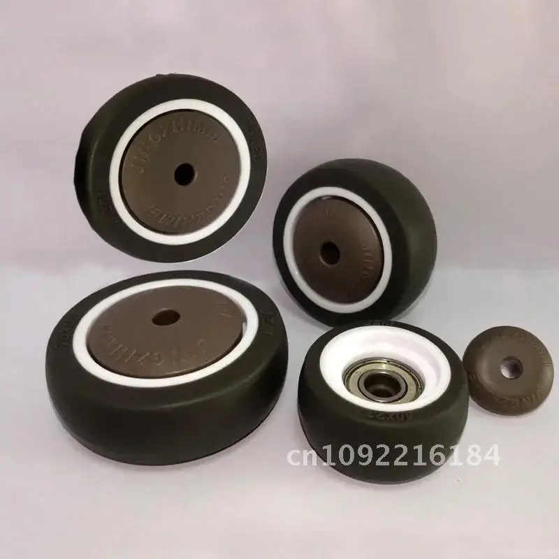 4 Pcs/Lot Piece 2''/2.5''/3''/4''Single Wheel TPR Rubber Roller Abdominal Table for Castor Muscle Caster Chair Desk Bearing