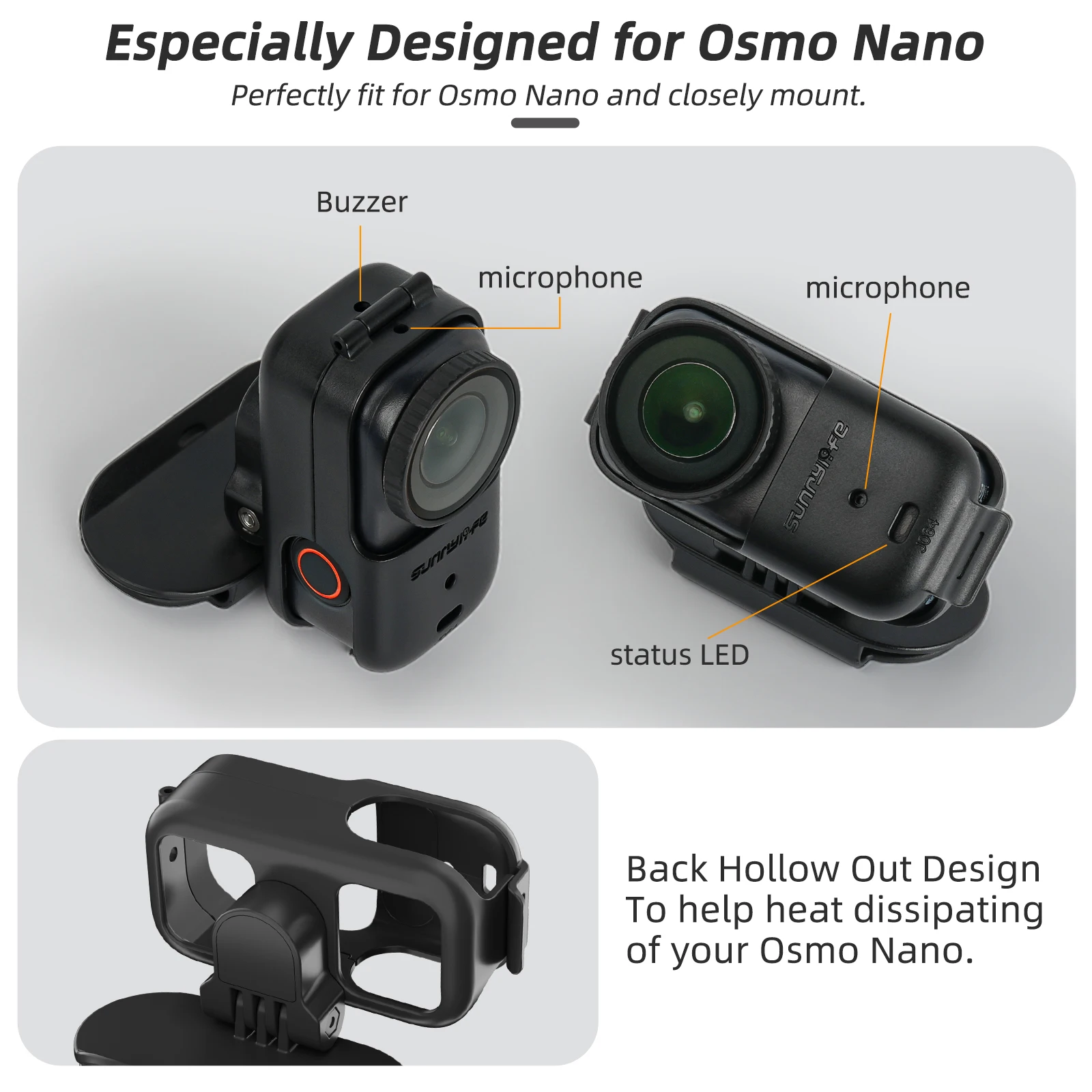 360 °   Regulowany uchwyt obrotowy do nagrywania poziomo i pionowo do DJI OSMO Nano, akcesoria do kamery, podstawa do nagrywania vlogów/rowerowych — zdjęcie produktu 5