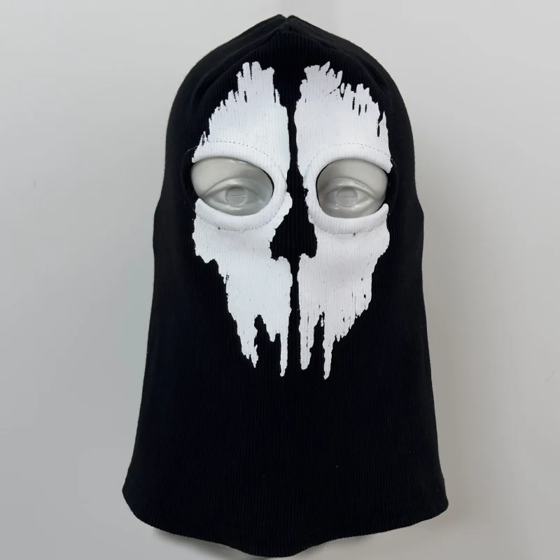 Unisex Cotton Ghost Skull Mask Motorcycle Helmet Skull Ski Headwear Scarf Hood Suitable for Outdoor Motorcycle Warmth view 6