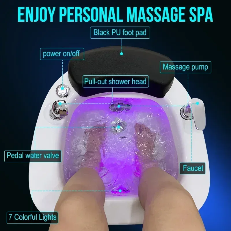 Miska do pedicure z podnóżek masaż stóp spa
